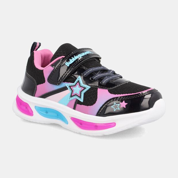 Zapatilla Con Luces Ni&ntilde;a Bubblegummers Demian   , NEGRO