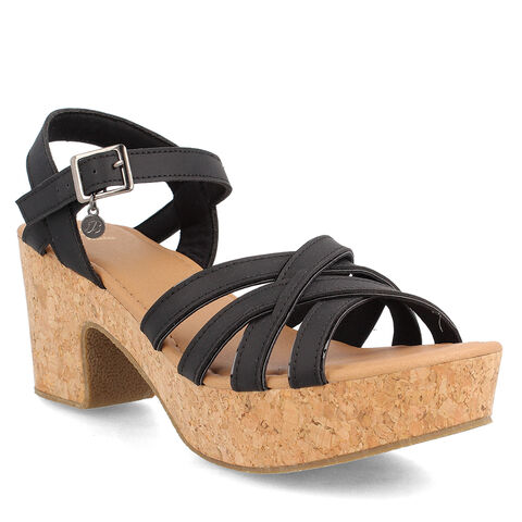 Sandalia Mujer Bata Fabiola, NEGRO