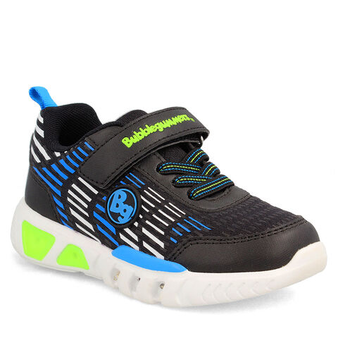 Zapatilla Con Luces Ni&ntilde;o Bubblegummers Ruil   , NEGRO