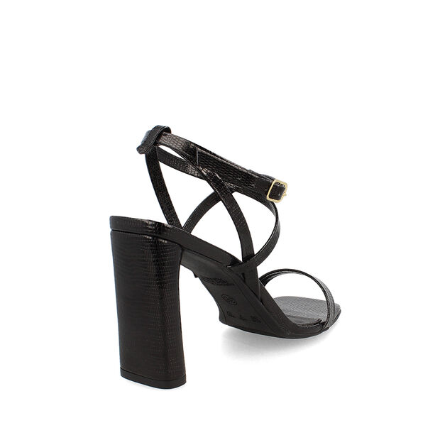 Sandalia Mujer Bata Red Label Lila, NEGRO