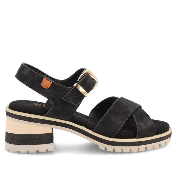 Sandalia Mujer Bata Journey, NEGRO