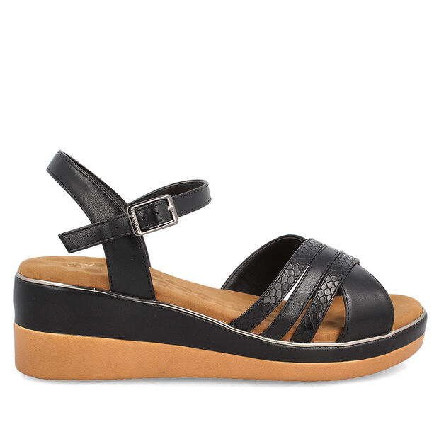 Sandalia Mujer Bata Comfit Brenda, NEGRO
