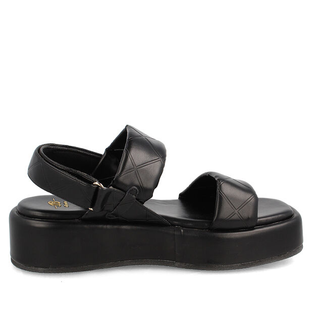 Sandalia Mujer Bata Crystal, NEGRO
