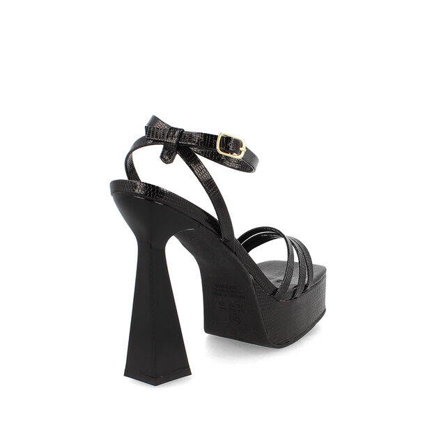 Sandalia Mujer Bata Red Label Loto, NEGRO