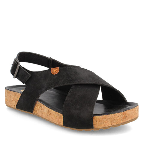 Sandalia Mujer Bata Enjoy, NEGRO