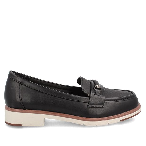Mocas&iacute;n Bata Comfit Mujer Freya, NEGRO