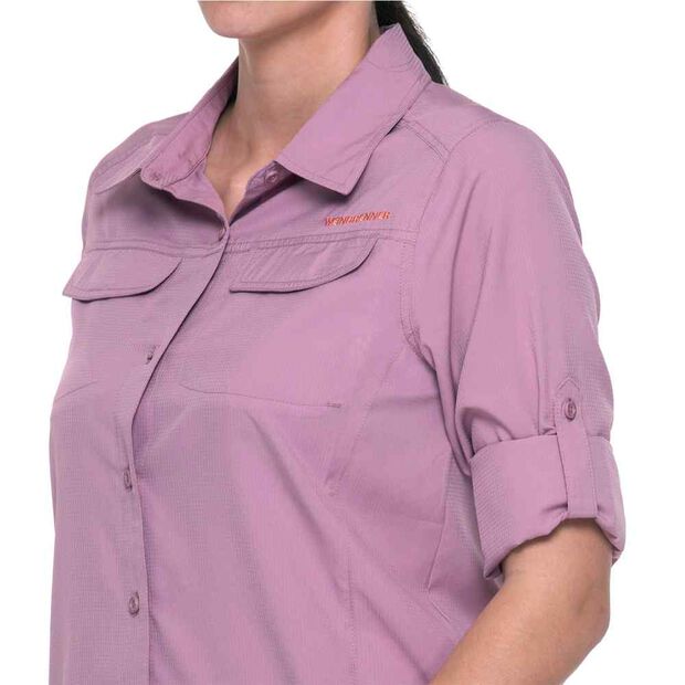 Camisa Mujer Bund, MORADO OSCURO