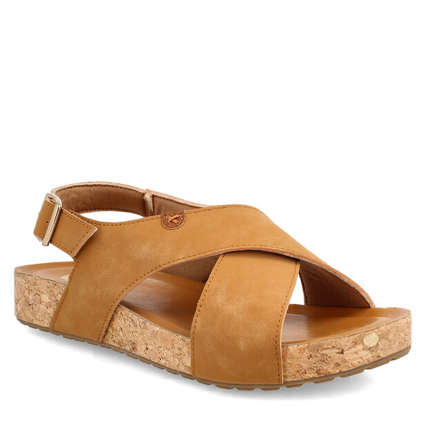 Sandalia Mujer Bata Enjoy, BEIGE