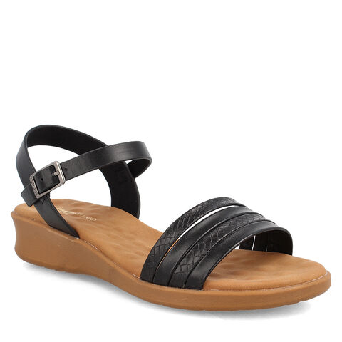 Sandalia Mujer Bata Comfit Cerise, NEGRO