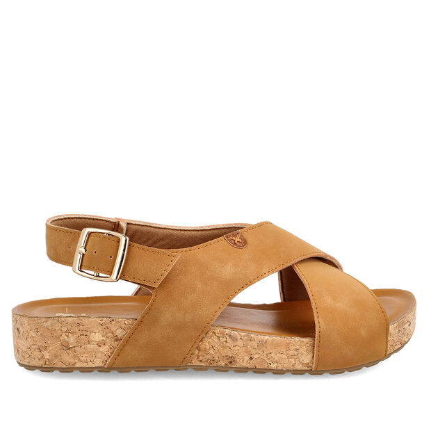 Sandalia Mujer Bata Enjoy, BEIGE