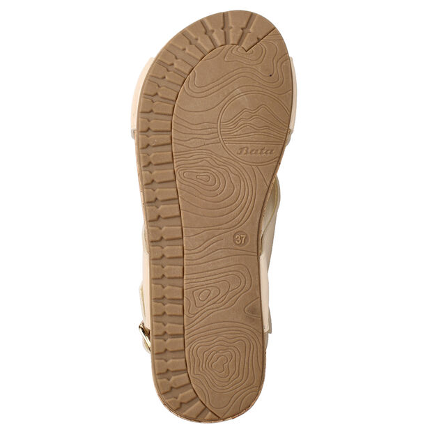 Sandalia Mujer Bata Enjoy, NOUGAT CLARO