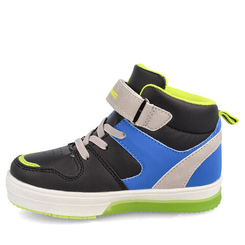 Zapatilla Con Luces Ni&ntilde;o Bubblegummers Neon   , NEGRO