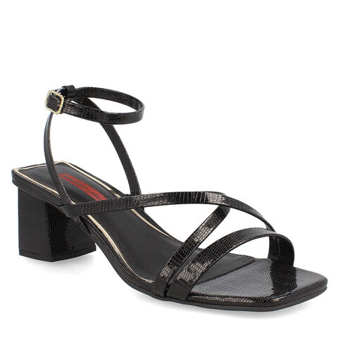 Sandalia Mujer Bata Red Label Lirio, NEGRO