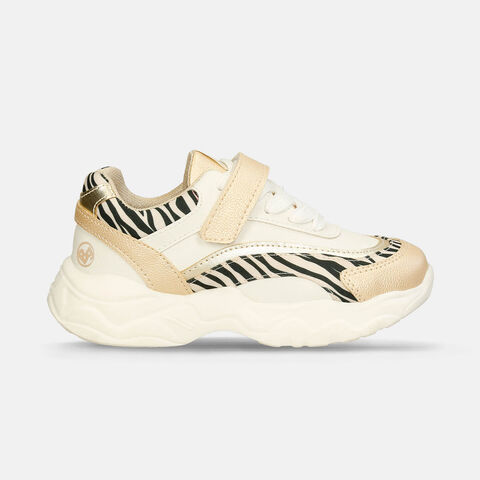 Tenis Para Niña Bubblegummers Beige-Dorado Susan, 