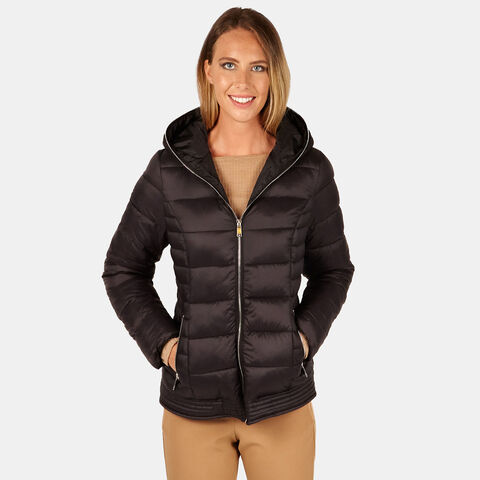 Doudoune pour femme avec imprimé animalier, Noir