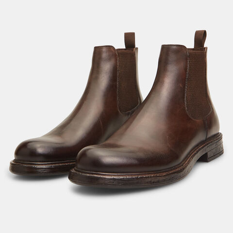 Men's leather Chelsea boots, Brown