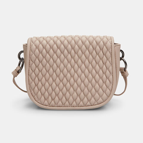 Bolso de mujer bandolera acolchado, Taupe