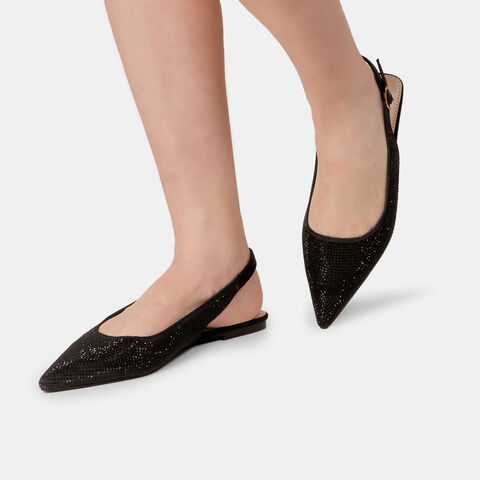 Slingback pour femme, Noir