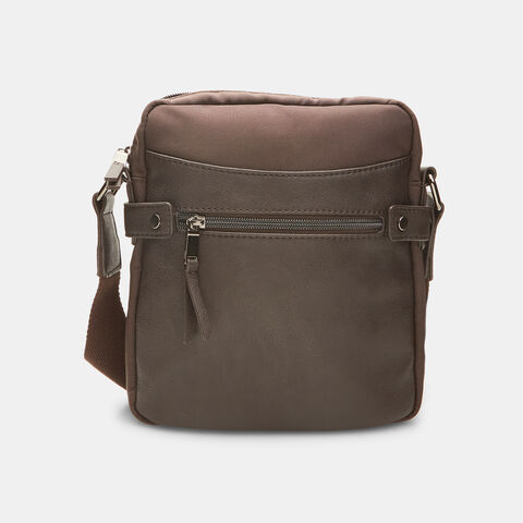 Sacoche homme en tissu, Marron