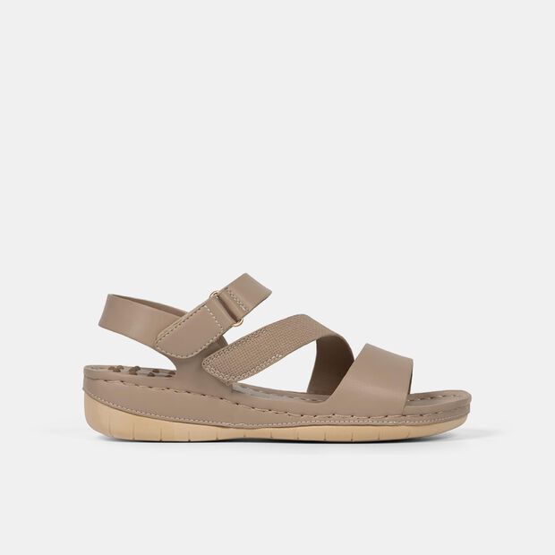 Sandalias Casuales Mujer Bata Comfit , Beige