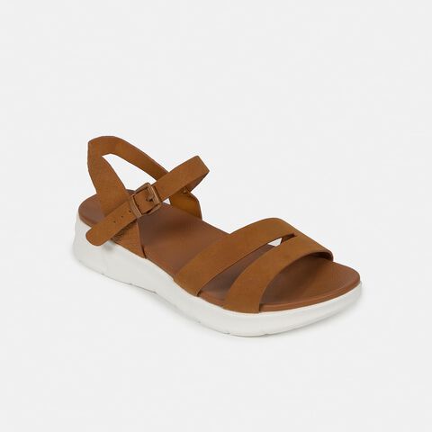 Sandalias Casuales Mujer Bata , Camel