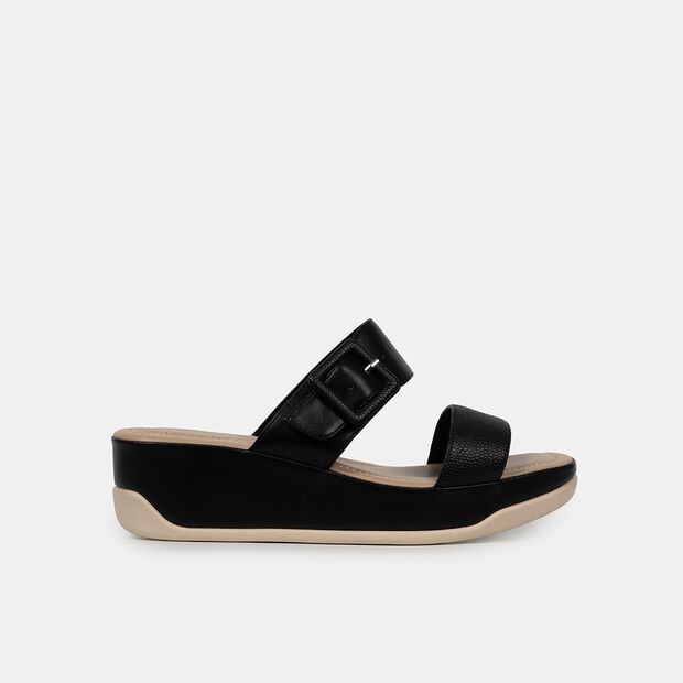 Sandalias Casuales Mujer Bata Comfit , Negro