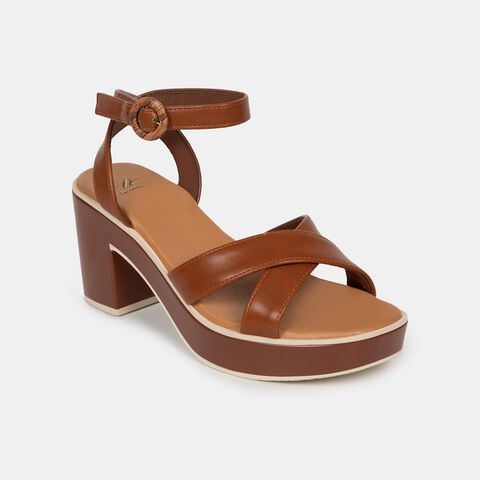 Sandalias Casuales Mujer Bata , Camel